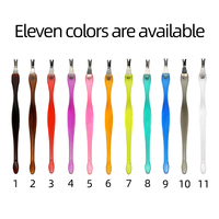 Fabricant direct, fourchette à cuticules à double tête, acier inoxydable, service d'impression de logo personnalisé pour les distributeurs mondiaux