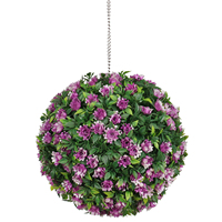 Boules colorées suspendues Offre Spéciale plante de boule topiaire de fleur de rose rouge artificielle pour la décoration de la maison