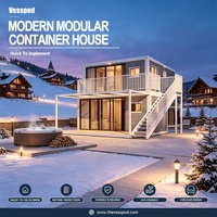 Maison de conteneur portable 20FT/40FT Structure modulaire préfabriquée en acier Maison Installation rapide Conception durable pour chambres à coucher-Économiquement