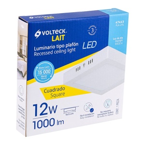 ไฟเพดาน LED ทรงสี่เหลี่ยมแบบมินิมอลแบบโมเดิร์นของ PLA-211L 12 W 6500 K ฐานเหล็กสีขาวสำหรับห้องนั่งเล่นแหล่งจ่ายไฟ AC - Product Image 1