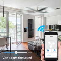 Tuya WiFi ventilateur de plafond lumière interrupteur intelligent interrupteur tactile contrôle de l'application de la maison intelligente travail vocal avec Alexa diverses réglementations de vitesse
