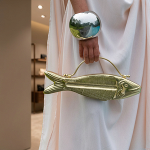 Sac à main en métal doré en forme de poisson pour femme, pochette de soirée, sac à main mignon à imprimé animal, sac poisson métallique - Product Image 1
