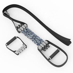 All'ingrosso Multi-funzione portatile Cross Fit Fitness esercizio <span class=keywords><strong>elastico</strong></span> espansore petto Anti-Snap manicotto in Nylon resistenza allenamento - Product Image 1