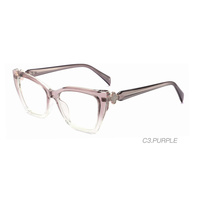 Montures de lunettes optiques œil-de-chat de luxe légères en acétate TR et matériaux mixtes, confortables et très élastiques, pour verres correcteurs