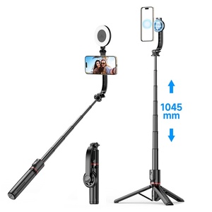 Bán Hot nối dài Selfie Stick không dây điều khiển từ xa điện thoại đứng chủ xoay 3-in-1 máy ảnh Tripod đứng cho <span class=keywords><strong>Android</strong></span> - Product Image 5