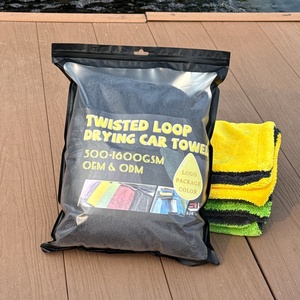 Custom Logo <b>Quick</b>-Dry Microfiber Car <b>Towel</b> Absorbent Cloth <b>Drying</b> for Washing Twisted Loop Car <b>Drying</b> <b>Towel</b> - Product Image 1