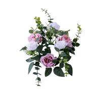 Romantischer Küsten-Blumenring in Staubigem Blau und Marineblau als Tischdekoration für Hochzeiten und Meeres-Jahreszeiten