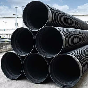 Büyük boy HDPE oluklu Krah boru 1000mm 1200mm 1800mm çap Hdpe karat boru plastik tüpler - Product Image 1