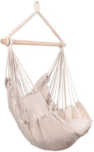 <span class=keywords><strong>Hamaca</strong></span> colgante de cuerda Natural de 350 libras de capacidad, asiento de columpio con <span class=keywords><strong>dos</strong></span> cojines de asiento y bolsa de transporte - Product Image 2