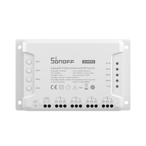 Interrupteur intelligent Wi-Fi <span class=keywords><strong>Sonoff</strong></span> <span class=keywords><strong>4CH</strong></span> <span class=keywords><strong>Pro</strong></span> R3 10A / 4 canaux, télécommande RF 433 MHz, interrupteur Wi-Fi pour éclairage, prend en charge 4 appareils, compatible avec Alexa - Product Image 2