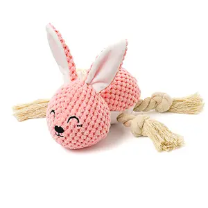 Dog Toys Wholesale Cute Rabbit Bite Resistant Vocal Toys Cloth Plush Small And Medium Dogs Pet Plush Toys