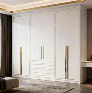 Garde-robe de <span class=keywords><strong>style</strong></span> nordique personnalisable avec design à persiennes pour l'organisation de la chambre à coucher contemporaine et la vie minimaliste - Product Image 3