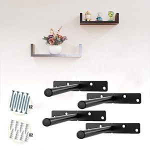 RHETECH Staffa <span class=keywords><strong>per</strong></span> Mensola Nascosta a Muro in Acciaio Solido Nero, Robusta, Personalizzata, in Metallo Pesante, <span class=keywords><strong>per</strong></span> Scaffalature - Product Image 1