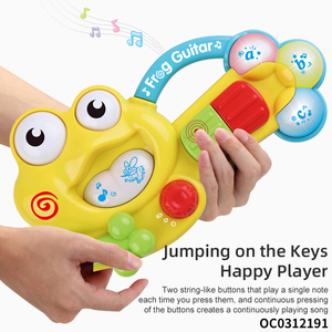 Jouet musical sensoriel pour lit <span class=keywords><strong>de</strong></span> bébé, avec clavier électronique et <span class=keywords><strong>piano</strong></span>, design grenouille <span class=keywords><strong>de</strong></span> dessin animé, pour le développement tactile et ludique du bébé - Product Image 3