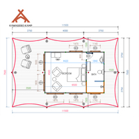 Tente de camping de luxe Kawagebo Kamp (KK) en toile imperméable PVDF à membrane permanente pour 1-2 personnes, idéale pour les glamping et les resorts en plein air