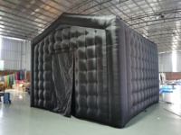 Tente Gonflable Géante Cube Noir Portable LED Boîte de Nuit Disco pour Événements - Commercial Arrière-cour Adulte