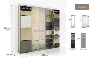 Estante de exhibición de cuarzo de piedra para sala de exposición, muestra de suelo de madera de mármol, soporte de exhibición de azulejos de cerámica montado en la pared - Product Image 2