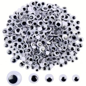 Autocollants pour yeux d'animaux en résine noire et blanche, adhésifs, pour enfants, accessoires de bricolage faits à la main, pour les 0-24 ans - Product Image 1