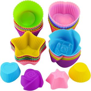 Customized Logo Food Grade <b>Silicone</b> Muffin Mold Set Reusable Cupcake Cake Cup <b>Baking</b> Mold Wholesale - Product Image 1