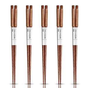 Số lượng lớn có thể giặt Nhật Bản đũa gỗ truyền thống Non-Slip <span class=keywords><strong>Chop</strong></span> Sticks với sợi dây thừng - Product Image 2