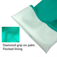 Gants industriels résistants aux produits chimiques de 13 pouces, 15 MIL, gants en nitrile verts, doublure floquée