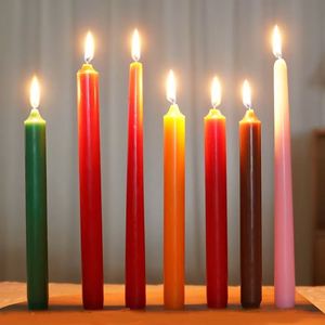 4Pcs Colorful European Red White Taper <b>Candles</b>,Long Stem Paraffin Wax Semi Handmade for Romantic Candlelit <b>Dinner</b> Party Decor - Product Image 3