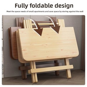 <b>Folding</b> Wooden <b>Table</b> Minimalist Modern Household Outdoor Dining Portable Stall-selling Dining <b>Table</b> Chairs Small Apartments - Product Image 4