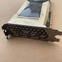 Carte graphique de bureau TI TAN V 12 Go d'occasion, PCI Express avec interface mémoire GDDR5 3072 bits, sortie DP et ventilateur de refroidissement