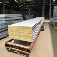 Panel Sandwich EPS Terisolasi Tahan Lama, Ringan, dengan Isian Rock Wool/Glass Wool/PIR/PUR untuk Dinding di Area Angin Kencang di Pantai