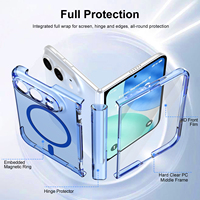 Protection d'écran en verre trempé pour étui magnétique transparent pour iPhone Duo 18 Fold, coque de protection de charnière à chargement sans fil