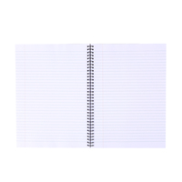 Carnet A4 ligné à spirale double personnalisé, couverture brillante ou mate – Montagne enneigée rose et bleue, vente en gros usine en vrac