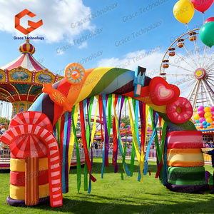 Gerbang Permen Tiup Bentuk Permen Pastel Kustom untuk Acara, Gerbang Tiup Bentuk Permen yang Cerah untuk Promosi - Product Image 6