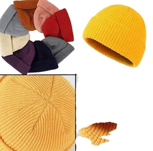 Bonnets en tricot à revers court personnalisés avec logo promotionnel, style Trawler Docker - Product Image 3