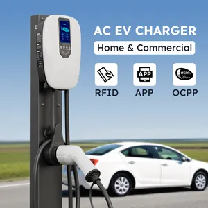 Smart AC 32a Type 2 Ev Charger Pile 7kw Ev Charging Stations With RFID APP OCPP For All Electric Vehicle Vyd Vw Id4