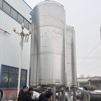 Prix bas : Cuve de mélange industrielle d'occasion de 25 tonnes en acier inoxydable 316L avec réchauffement vapeur et agitateur