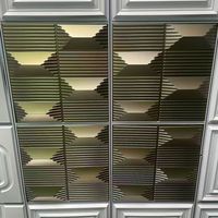 Panneau mural 3D en PVC doré brillant, moderne, imperméable, pour la décoration des murs des hôtels, des hôpitaux et des chambres