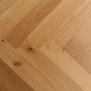 Oak Natural Color Flat Surface Popular Herringbone Pattern ABC Grade Wood Parquet Flooring