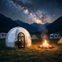 Dôme de maison modulaire personnalisé, imperméable et transparent, préfabriqué pour restaurant, jardin, glamping