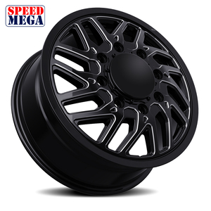 Rines SPEED MEGA de aleación negra para camionetas y SUV 26x12J 26x14J, rines de repuesto con cara mecanizada - Product Image 1