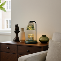 Lampe chauffe-cire électrique en verre à intensité variable avec minuterie pour la décoration intérieure (vente en gros)