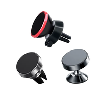 Support de téléphone magnétique pour voiture avec logo personnalisé, mini support de bureau en PVC avec plaque métallique et fixation pour grille d'aération