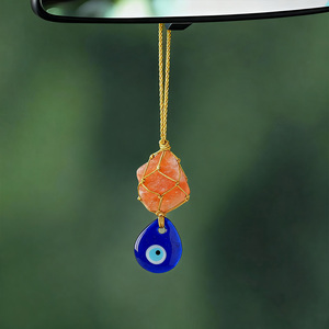 Colgante de Cristal Natural para Coche, Protección Contra el Mal de Ojo, Amuletos de Piedra Natural para Decoración del Espejo Retrovisor del Coche, Venta al por Mayor - Product Image 6