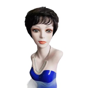 Perruque complète en dentelle pour femme, style court bouclé, pour mamans d'âge moyen et personnes âgées, volumineuse, aspect naturel, dissimule les cheveux - Product Image 5