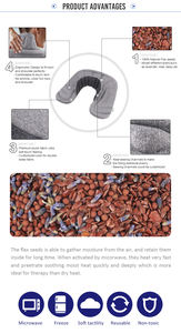 Almofada de argila microondulável, almofada de aquecimento para dor no pescoço, ombros, células de sabão - Product Image 6