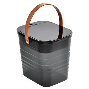 Seau à thé transparent gris avec couvercle 1-3L pour accessoires de service à thé Kung Fu, usage domestique et drainage - Product Image 5