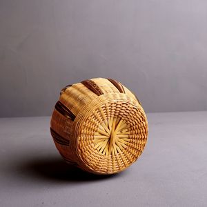 Handmade Bamboo Woven <b>Baskets</b> Round <b>Large</b> And Small Size Food Container Kitchen Use Fruit Snack <b>Storage</b> - Product Image 4