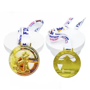 Paling kompetitif pita maraton murah berlari medali kustom perunggu medali logam Karate