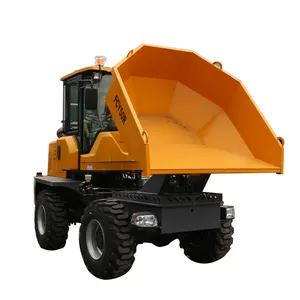 Dumper truk sampah putar 180 derajat, situs Dumper 4X4 Fcy50R murah 5 Ton