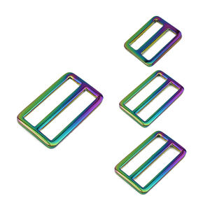 Mochila de Metal de triple deslizamiento, Correa deslizante ajustable, gancho, correa para bolso de Mascota, Hardware de hebilla, 16mm, <span class=keywords><strong>50mm</strong></span>, Arco Iris, moda al por mayor - Product Image 1