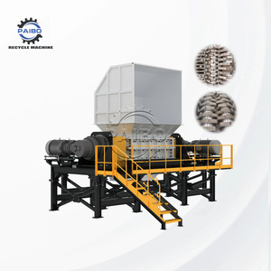Pisau dapat dilepas poros ganda mesin penghancur potongan logam kawat tembaga pencacah peralatan limbah kabel Shredder - Product Image 1
